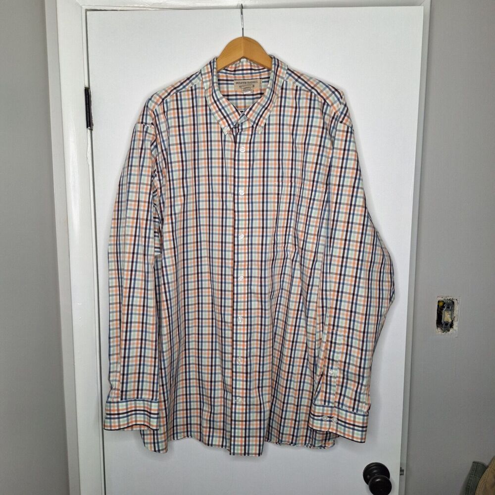 Duluth Trading Company Wrinkle Fighter Shirt Mens 3XL Tall Multicolor Checkered